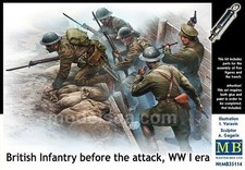MB Ltd 1/35 British Infantry Before the Attack, WWI Era Model Kit MB35114