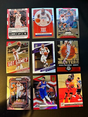 Lot (9) Panini Kawhi Leonard, Paul George, Harden, Los Angeles