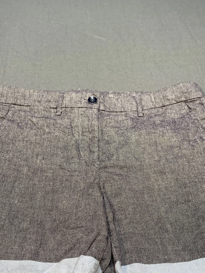 Pantalones Cortos Gap Khakis Adulto 4 Mujer’s Azul Informal Algodón Lino Foto 2 de 4