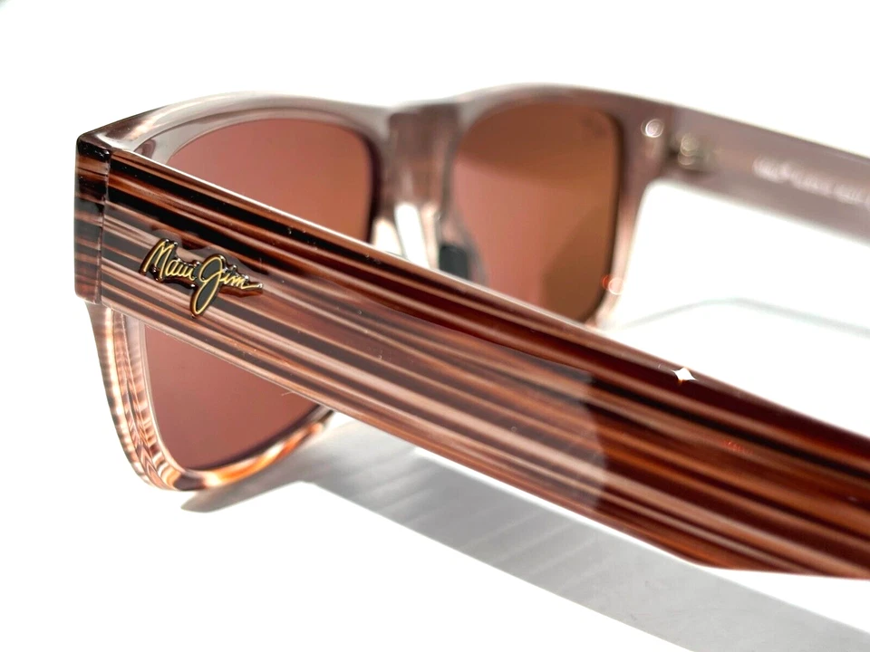 NUEVAS Gafas de Sol Maui Jim KEAHI Rayas Marrones POLARIZADAS HCL Bronce VIDRIO H873-10 Foto 4 de 4
