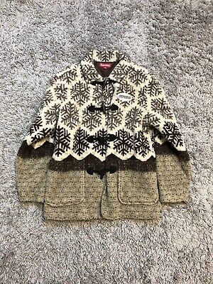 FW18 Supreme Snowflake Toggle Fleece Jacket Sz. Small Streetwear Coat Adult  Top | eBay