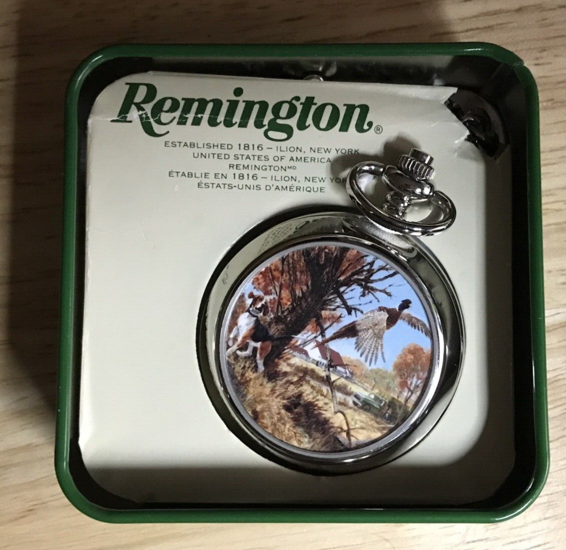 Remington Pocket Watch Hunter with his Dog WORKING