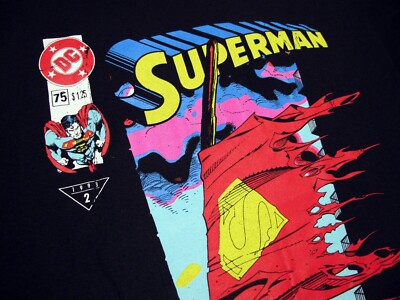 Death of Superman Comic Book Cover Doomsday men's t-shirt sz XL