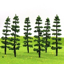 80pcs Model Railway Layout OO HO Scale 1:87 Green Trees 90mm Scenery Diorama