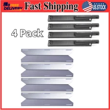 4-Pack Heat Plates & 4 Burners for Jenn Air Grill – Fits Models 720 Series
