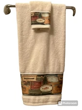 Blonder Home Accents Body & Hand Towel Set Moose Fish Lodge