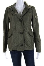 Peuterey Womens Full Zipper Light Flight Jacket Green Size Eur 40