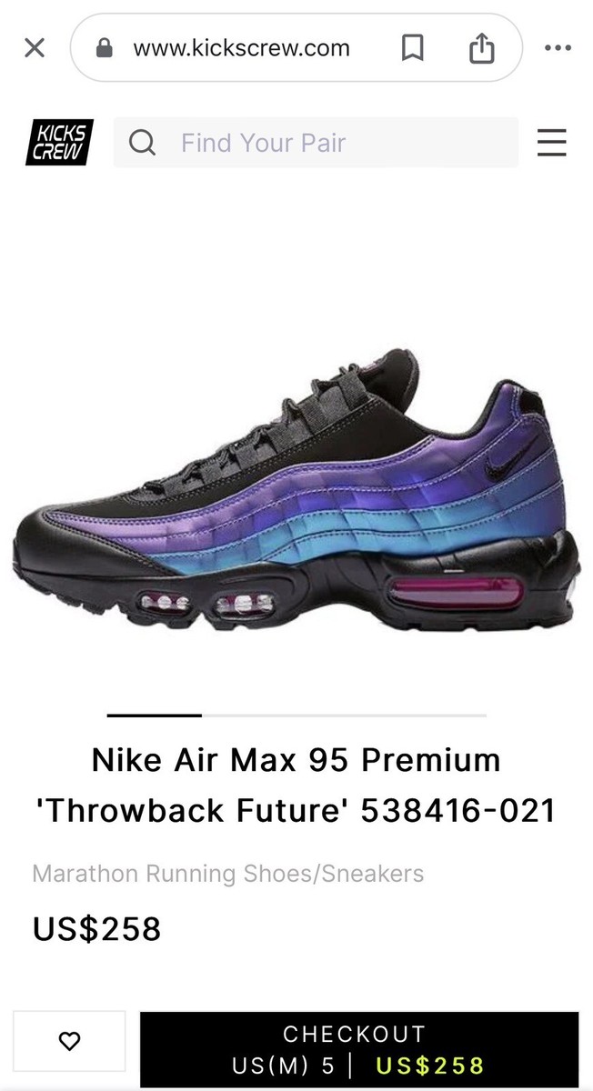 AUTHENTIC BRAND NEW Nike Air Max 95 Premium Throwback Future (Size