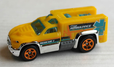 Hot Wheels Rescue Duty gelb/chrom AMBULANCE HW Mattel Einsatzfahrzeug BOS