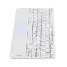 White BT Keyboard With Touchpad 78 Keys Ultra Slim Silent Portable Wireless Fit