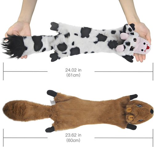 Dog Squeaky Toys 5 Pack, Pet Toys Crinkle Dog Toy No Stuffing Animals Dog Plush - Picture 5 of 12