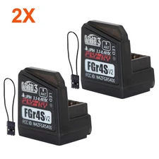 2Pcs Flysky FGR4S V2 Receiver 2.4GH 4CH f/FS-Transmitter Controller RC Boat C4Z6