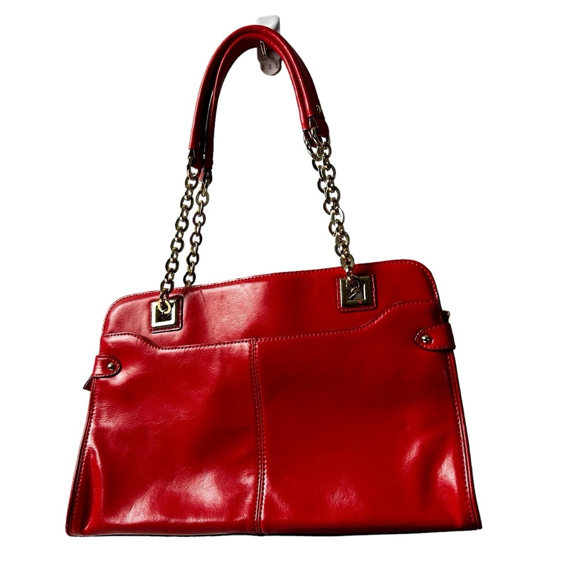 antonio melani red handbags faux leather