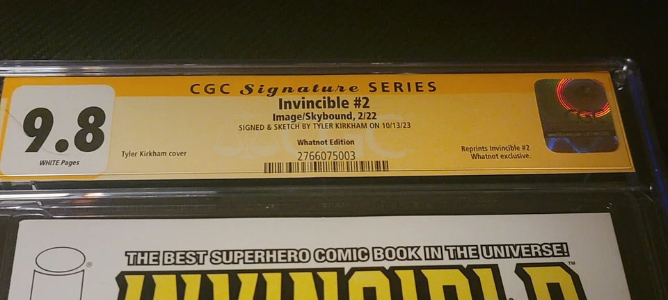 Invincible #2 Atom Eve CGC 9.8 Tyler Kirkham Power Artist Sig/Sketch CGC SS 9.8 - Image 3 of 3