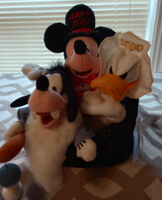 Disney Store Goofy Mickey Mouse Donald Duck In Hat 2000 Bean Bag Plush w/tags