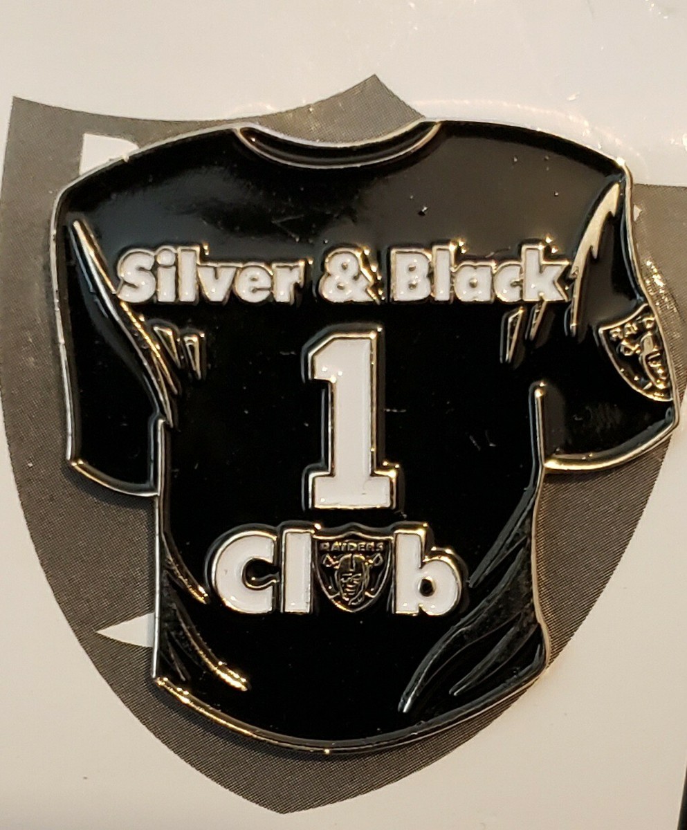 Oakland Raiders silver and black fan club pin /Hat Pin NFL Licensed Las  Vegas
