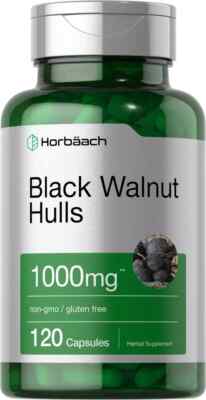 Black Walnut Hulls 1000mg | 120 Capsules | Non-GMO & Gluten Free |