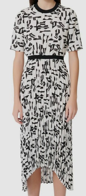 Maje BLACK/WHITE Women's Rosyla Abstract Print MIDI Dress US 34 for sale  online | eBay