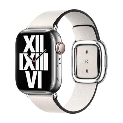 Original Apple Watch Modernes Buckle Lederarmband 38/40/41mm S Chalk Kreide