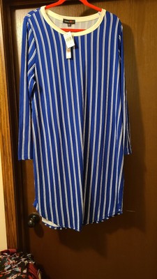 royal blue striped dress