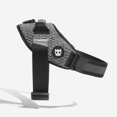 Urban Fly Harness, Grey Lightweight Dog Harness with Reflectors, Size 5 (Large)