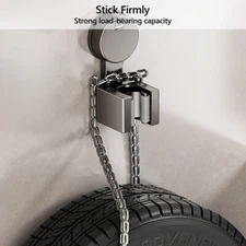Multipurpose Mop Rack with Strong Suction ABS Materials for Bathroom Storage