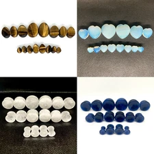 Various Stone Double Flare Plugs 2g - 1"