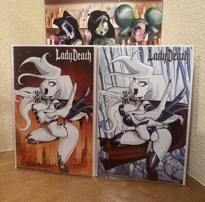 Lady Death   Black Magic Edition   Dan Mendoza Variant   Rare Matching # Set NM