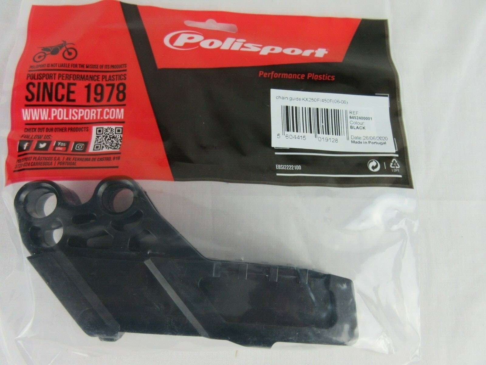 Kawasaki KXF250 2004-2005 Black Polisport Rear Chain Guide Slider Block KX250F - Image 5