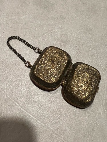 Antique 18k Gold French Thimble (grapevine Ptrn) in Brass Case, Etui Sz. 6 - Picture 11 of 11