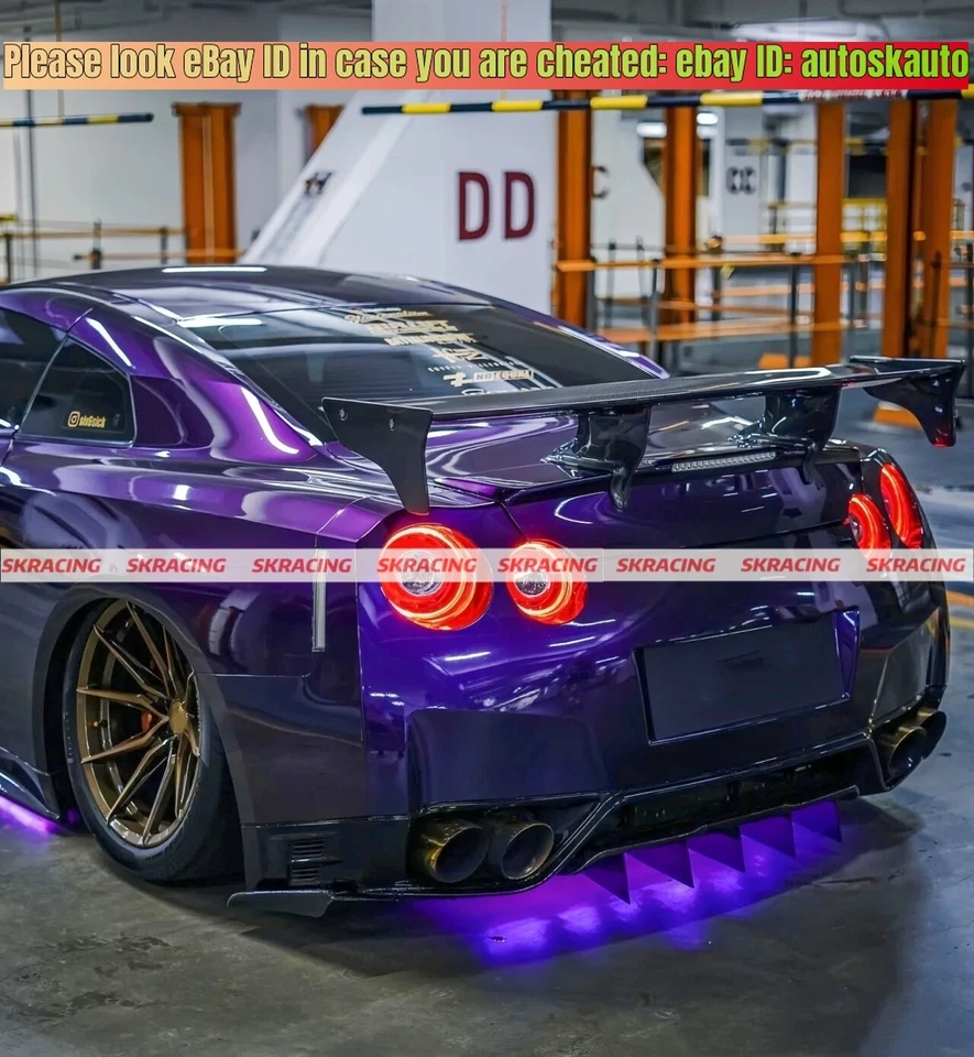 GT Style Carbon Fiber Rear Trunk Spoiler Wing For Nissan GT-R GTR R35 2009-2018 - Image 2 of 4