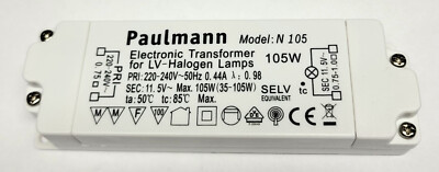 Paulmann LV-Halogentrafo Modell N105 35-105 Watt Electronic Transformer 105VA