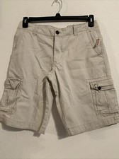NWT Arizona Jeans Boys Cargo Shorts Sz 16-Husky Khaki Retail: 38 MW-180