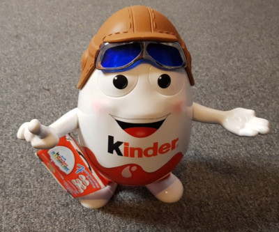 Ferrero KINDER Ü-Ei Figur Pilot Groß Aufbewahrung ca 24 cm groß Flieger Brille