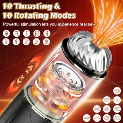 10 modes automatic thrusting rotating male masturbator 10 Modes Automatic Thrusting Rotating Male Masturbator – Lusty Age