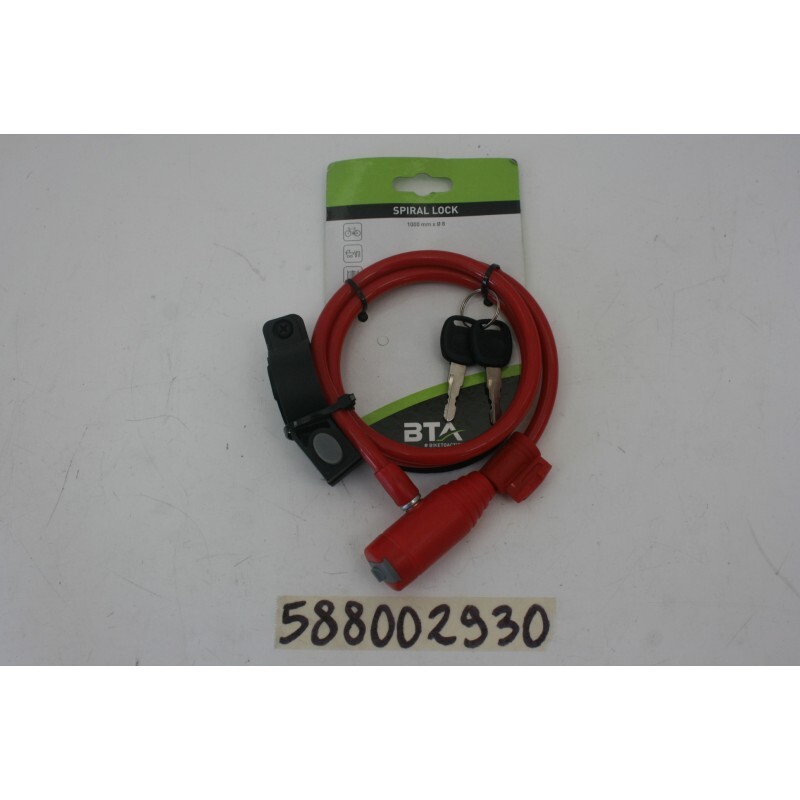 Anti-theft Lock Chain Red Ø8x1000mm RMS Spiral Lock for Bike