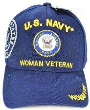U.S. Navy Woman Veteran C1428 Shadow Ladies Cap Navy Blue - Adjustable