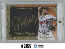 2017 Topps Five Star Golden Graphs Auto Orange John Smoltz 5/5 #GG-JS Atlanta