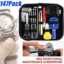 147PCS Watch Repair Kit Watchmaker Back Case Remover Opener Link Pin Spring Bar