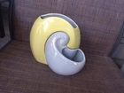 Red Wing B1418 Nesting Vase MCM 2 Piece Set Yellow and Gray by Belle Kogan