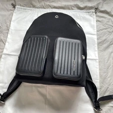 m1214 RIMOWA Never Still Medium Backpack Canvas Leather Black Near Mint