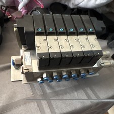 Festo Pneumatic Manifold Block 6-Port 2-Way for Air VIMP-MINI-1/8-6-SA