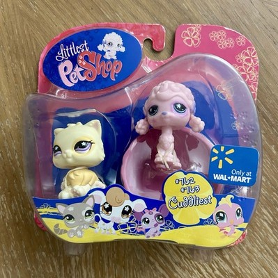 New Littlest Pet Shop LPS Cuddliest #762 #763 Persian Cat & Poodle