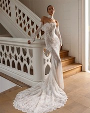 Elegantes vestidos de novia sin tirantes mangas desmontables tren de corte vestidos de novia