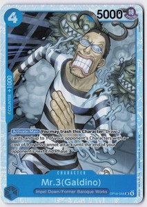 Mr.3 (Galdino) OP16-056 Super Rare The Time of Battle One Piece TCG