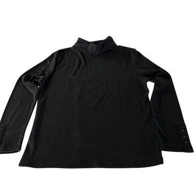 Sofishie turtle neck Black Long Sleeve Women s Size Large Wardrobe Basic NWT