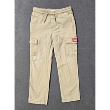 Levi's Youth Pull-on Waistband Cargo Pants Stretch Tapered Leg Size 6 Tan Khaki