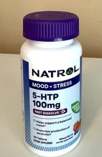 NATROL MOOD + STRESS 5-HTP 100 MG MOOD SUPPORT (30 TABLETS) SEALED (EXP 01/2027)