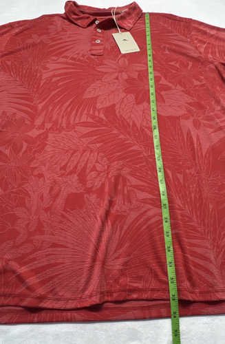 NWT TOMMY BAHAMA Big Mens 3XLB Shirt Santiago Paradise Polo Wild Geranium Red - Picture 8 of 15