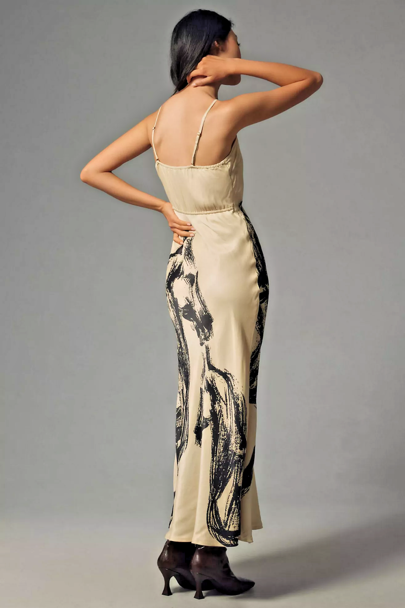 ruched dress maxi Shona Joy - La Lune Strapless Ruched Bodice Maxi Dress - Lemon